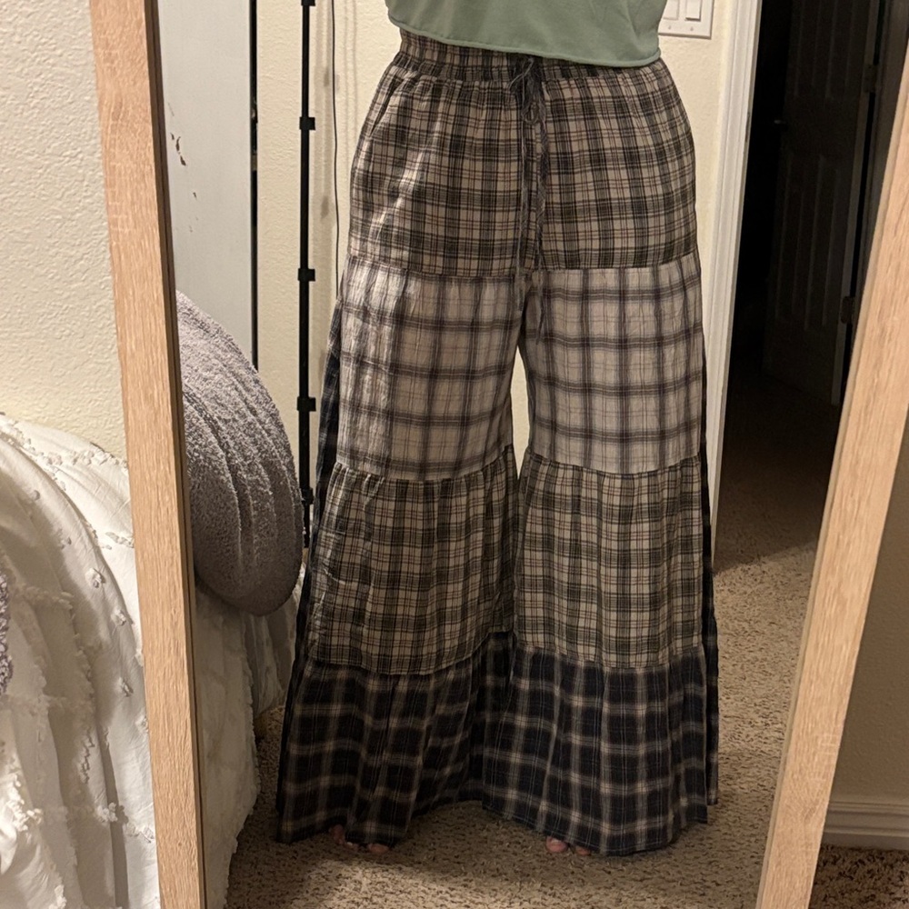 ODDI Plaid Patchwork Pants-Size Large - Picture 9 of 9